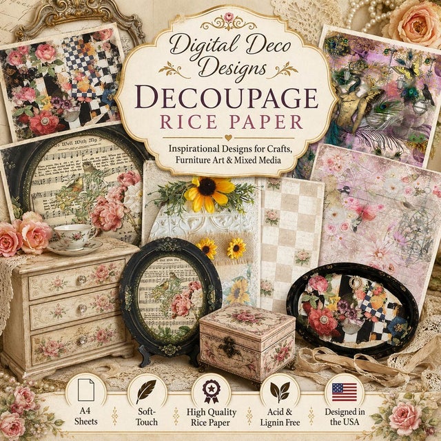 Decoupage Rice Paper | Textured Paper for Arts and Crafts | 11:22